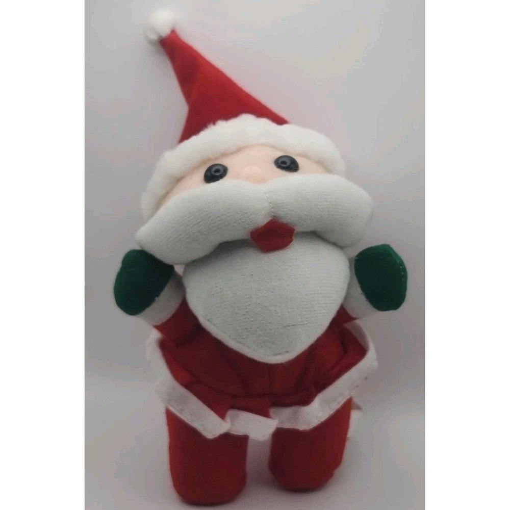 Vintage 1995 Anco Plush Stuffed Santa Claus Christmas Small Doll 6 Inches Tall